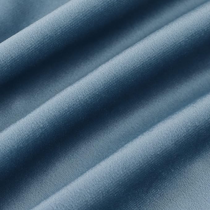 Velvet Stone Blue Throw Pillow Covers 22”x22”Pack of 2 Soft Decorative | Square Cushion Covers for Couch Sofa Bed Livingroom Car Home Decor,55x55Cm