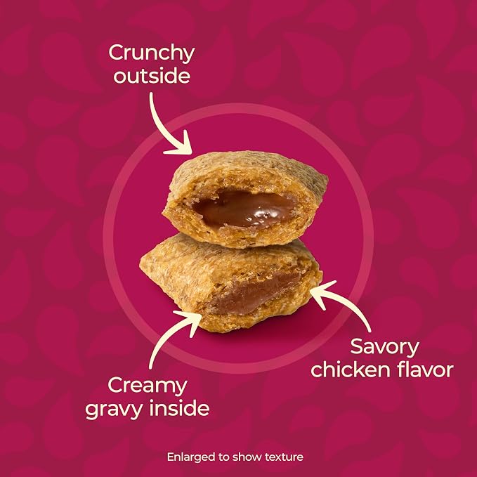 Meow Mix Gravy Bursts Chicken Flavored Cat Treats, 2.7 Oz. Bags (Pack of 5)