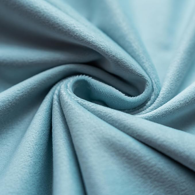 NiNi ALL Babyblue Velvet Throw Pillow Covers 12x12 Pack of 2 Decorative | Soft Solid Boho Cushion Squar Pillow Cases for Chair Sofa Bedroom Farmhouse Living room Modern Luxury Home Decor Christmas