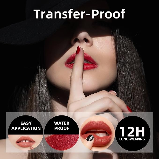 Peach Coral Liquid Lipstick - Long Lasting, Smudge Proof, Transfer Resistant Lip Color, Waterproof, Non-Transfer Formula (Eternal Embrace)