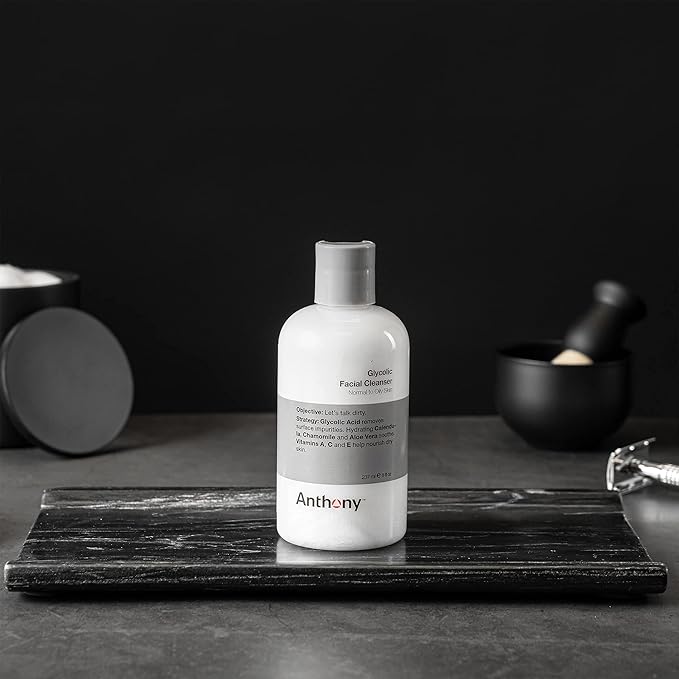 Anthony Press Reset Trio, Deep Pore Cleansing Clay, Glycolic Facial Cleanser and All-Purpose Facial Moisturizer