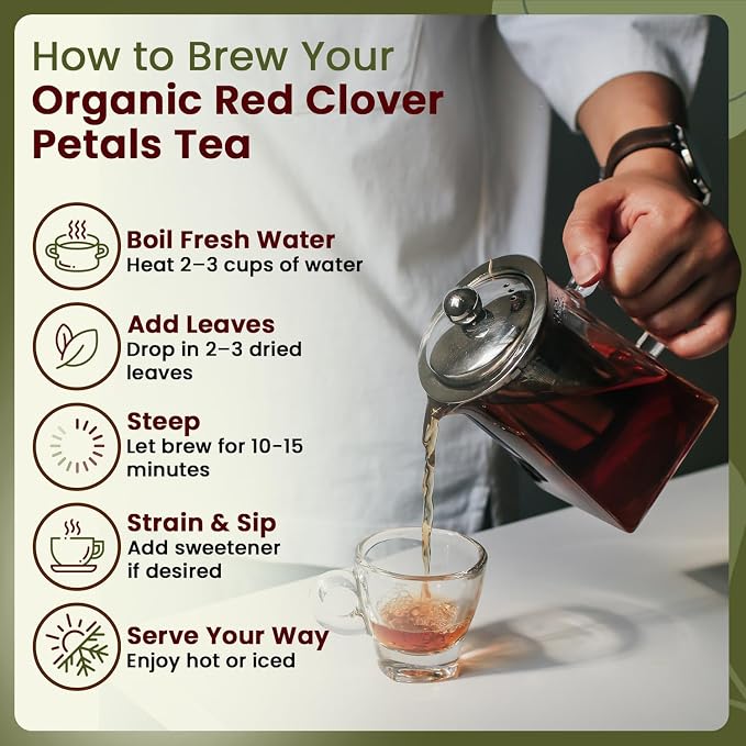 Organic Way Red Clover Flower Cut & Sifted (Trifolium pratense) - Herbal Tea | European Wild-Harvest | Organic & Kosher Certified | Non GMO & Gluten Free | USDA Certified | Origin - Albania (2Oz.)