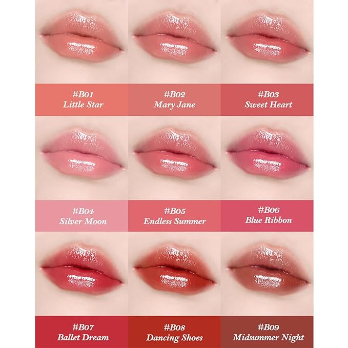 Flower Knows Swan Ballet Shine Lipstick,Hydrating Solid Lip Gloss,Moisturizing Pink Tinted Lip Balm-Long Lasting Lip Gloss in Balm for Girls&Women,Vegan & Cruelty-Free(B06 Blue Ribbon)
