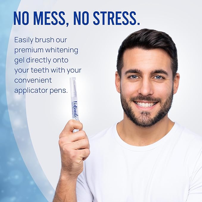 Teeth Whitening Pen Gel Kit: 35% Carbamide Peroxide Gel for Stain Removal - No Sensitivity with Remineralizing Pen for a Brighter Whiter Smile Mint (5 Pack)