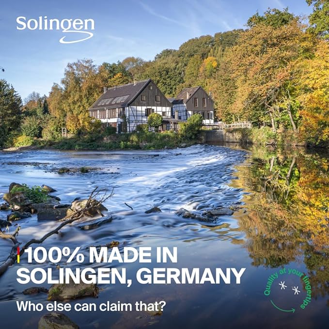 GERMANIKURE Professional Nail Cutter Scissors - Self-Sharpening FINOX22 Titanium Coated Stainless Steel Manicure Tools in Leather Case - Ethically Made in Solingen Germany - 2704