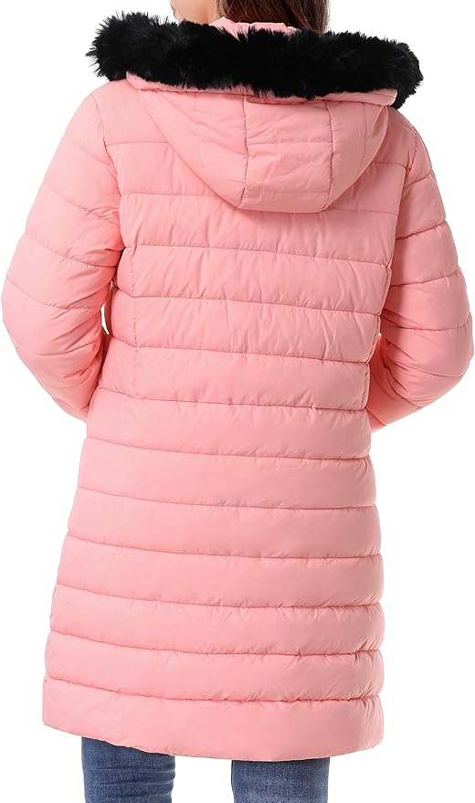 GOLDLADIES Women's Waterproof Long Down Jacket,Warm Winter Hooded Puffer Coat Thickened for Hiking Outdoor