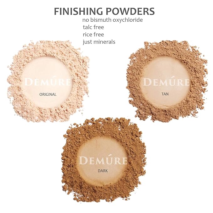 Demure Mineral Makeup, Finishing Powder (Tan), Loose Powder, Face Powder, Setting Powder, Professional Quality
