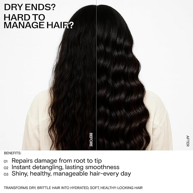 Korean Hair Care Deep Hydrating Hair Conditioner for Dry, Damaged Color Treated - 8-10 Week Supply - Softens & Detangles - Rice Water, Hyaluronic Acid, Probiotics, Shea Butter, Deep Conditioner