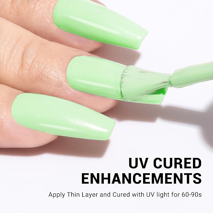 MelodySusie Thick Light Green Gel Nail Polish,0.5 Fl Oz Pastel Soak Off UV LED Funny Bunny Green Gel Polish Gift for Women Nail Art Manicure Salon DIY Nail Design Decoration at Home-326