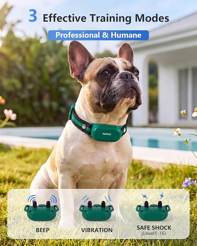 PATPET Dog Shock Collar with Remote Control - 4000FT Safe Training Collar