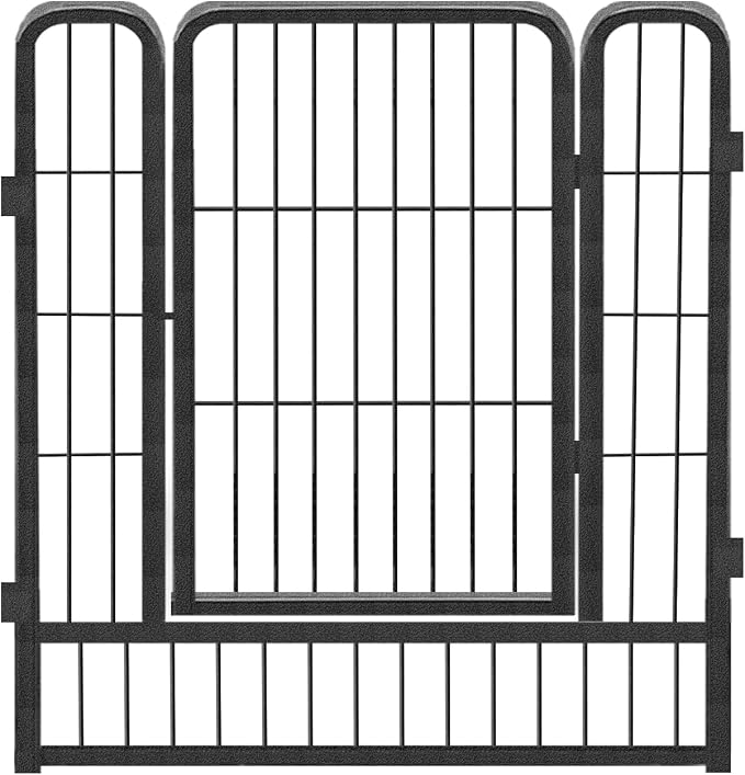 Outdoor Dog Playpen Door, 32 inch Add-on Dog Fence Dog Gate with Secure Lock