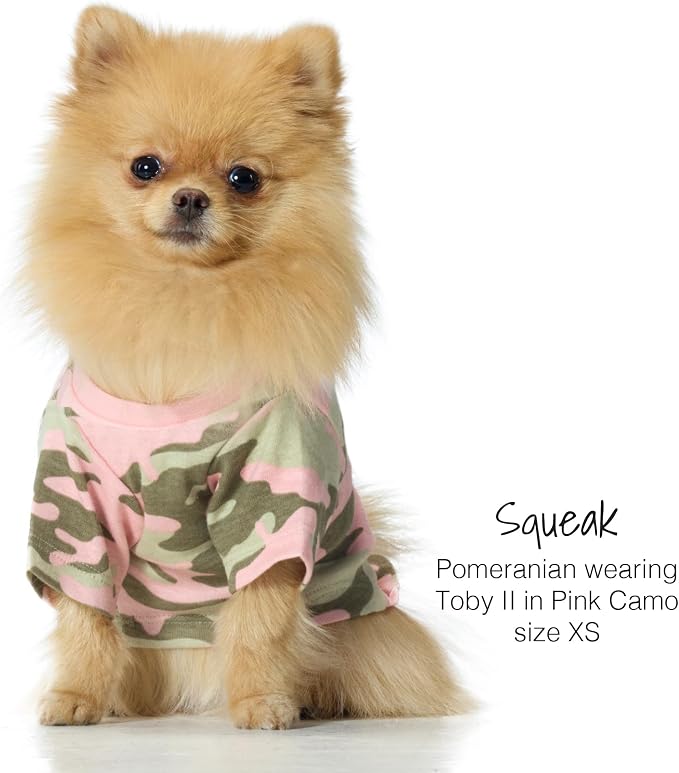 Pet Passion Toby II Dog T-Shirt, 3 Pack, Pink Camo, X-Small | GOTS-certified organic cotton short-sleeve tee. Breathable, soft & sustainable for everyday wear.