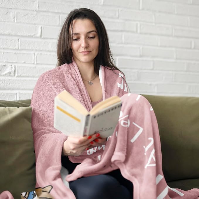 Get Well Gifts for Women/Men After Surgery Pink Blanket 60"x80" | Feel Better/Get Well Soon Gifts for Women, Surgery Recovery Gift for Men, at Least You Dont Have to Wear A Cone