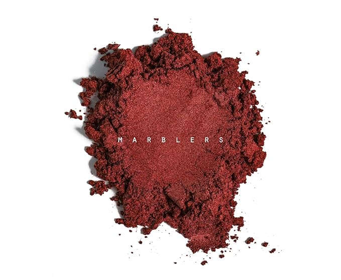 MARBLERS Fine Synthetic Mica Powder [Elegant Burgundy] 0.11oz (3g) | Highly Pigmented | Non-Toxic, Vegan, Cruelty-Free | Lip Gloss, Lipstick, Bath Bomb, Nail Polish, Nail Art, Party, Body, Face Makeup