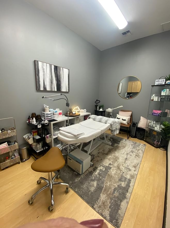 Professional Saddle Stool with Wheels Ergonomic Swivel Rolling Height Adjustable for Clinic Dentist Beauty Salon Tattoo Home Office (Green)