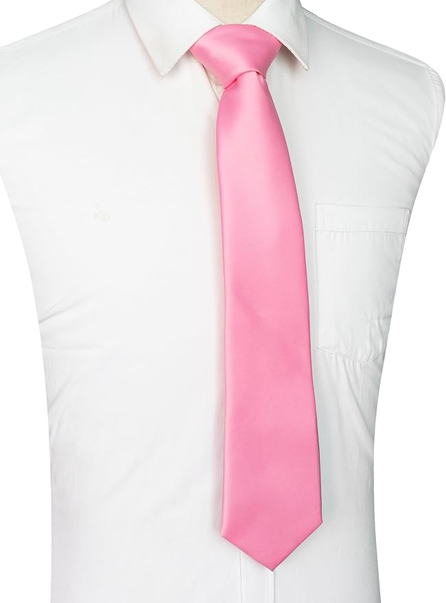 JEMYGINS Solid Color Tie Mens Necktie for Business and Wedding