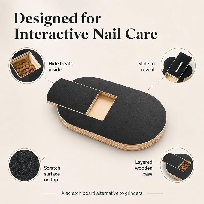 Dog Nail Scratch Board Scratcher Treat Dispenser Non-Slip Nail File Board (C)