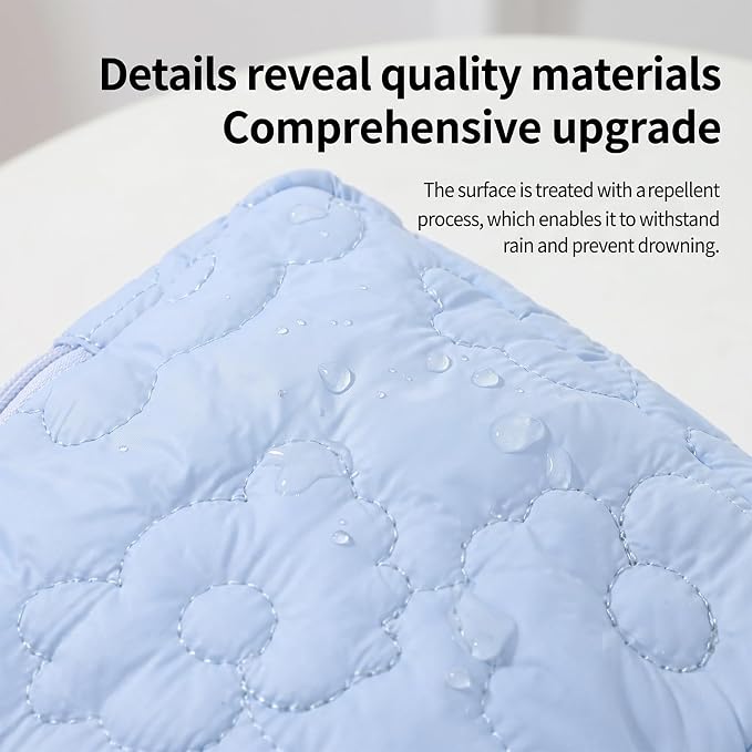 2 PCS Period Bags for Teen Girls, Pink Blue Floral Printed Napkin Storage Period Pouches for Teen Girls, Portable Cute Printed Menstrual Pad Pouch Tampon Holder for Purse, First Period Kit for Girls