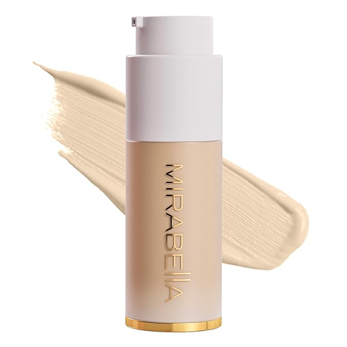 MIRABELLA - Invincible for All HD Liquid Foundation, Moisturizing Face Products for All Skin Types, Full-Coverage Lightweight Foundation Makeup, Moisturizing & Hydrating Beauty Care, Ivory I30