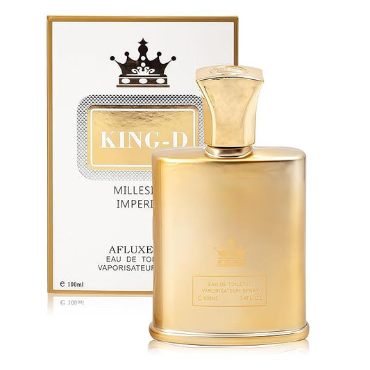 AFLUXE King-D Millesime Long-Lasting Cologne for Men | Lemon, Iris & Amber Scent | Eau de Toilette 100ml Spray | Day to Night Fragrance