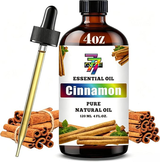 Cinnamon Essential Oil, Cinnamon Oils, for Diffuser, DIY Candles, Soap, Humidifier, Fall Home, Kitchen, Gift, Essential Oil, GV77ZF Cinnamon Fragrance Oil - 4 fl oz (120 ml)