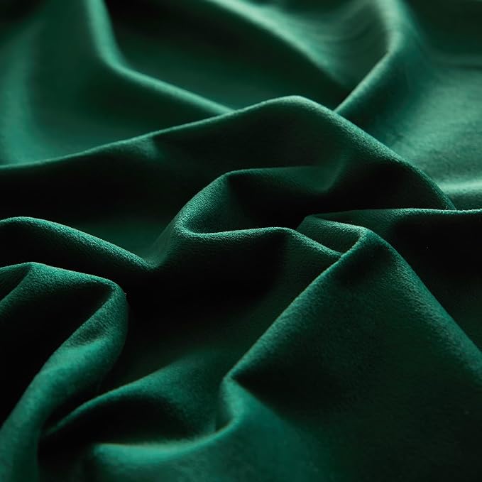 JUSPURBET 16x16 Decorative Velvet Throw Pillow Covers Set of 2,Dark Green | Modern Soft Cushion Covers Cases with Hidden Zipper for Couch Sofa Bed Living Room Bedroom Christmas Decor