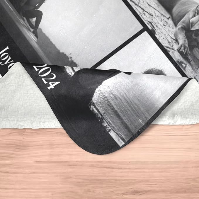 inkArts Custom Blanket with Photo, Personalized Blanket, Customized Photo Blankets, Customizable Picture Blankets, Personalized Photo Gifts for Women Men Mom Dad Baby Kid Family Pet
