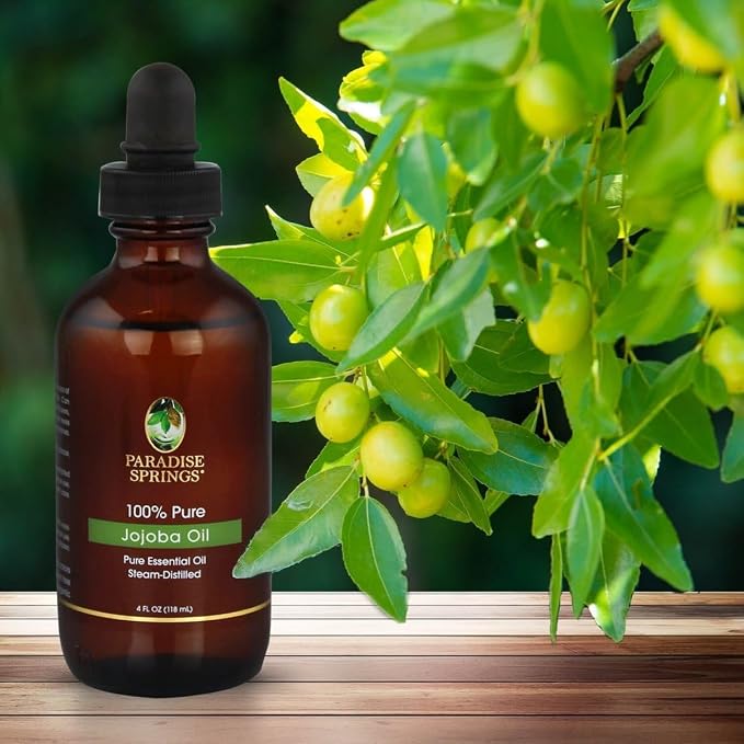 Paradise Springs Jojoba Oil 4 fl oz (120ml) | 100% Pure & Natural Jojoba Oil for Aromatherapy, Massage, Skin & Hair Care, Diffusers & Humidifiers