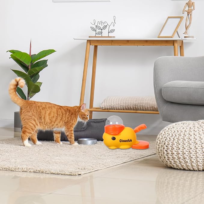 ibasenice Clownfish Shaped Pet Food Dispenser Slow Feeder for Dogs Interactive Treat Dispensing Made of Sturdy Abs Material Easy to Clean for Outdoor Activities and Home Use
