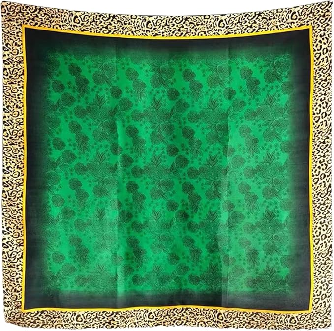 K-Elewon Large Square Scarf 43" Silk Scarf Fashion Scarves Silk Feeling Hair Wrapping Scarfs Night Sleeping Headscarf