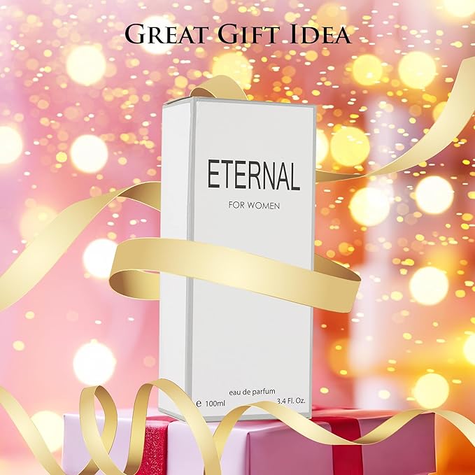 Eternal for Women - 3.4 Fluid Ounce Eau De Parfum Spray Refreshing Mix of Citrus Floral & Musk Fragrances Smell Fresh All Day Long Lovely Gift Occasions, Parfume for Women 100ml Bottle