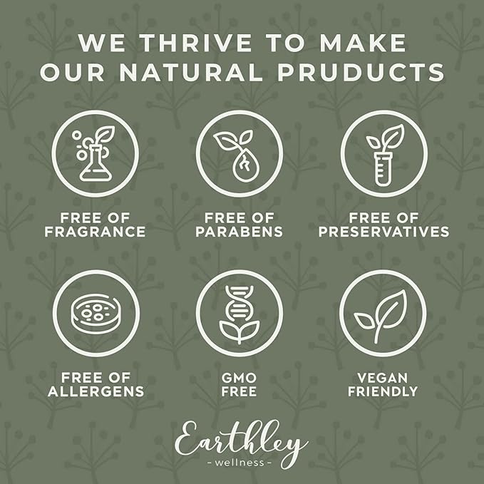 Earthley Wellness, Magnesium Lotion, Parent's Picks Award-Winner, Apricot, Shea Butter, Mango Butter, Lavender, Blue Tansy and Sandalwood Scent (6oz, Seasonal Blue Bliss)