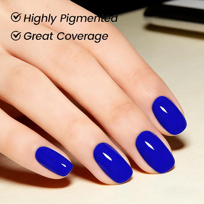 YTD Likomey Klein Blue Gel Nail Polish,15ml Salon Home DIY Manicure and Pedicure Fall Winter Soak Off UV Color Varnish,CS459
