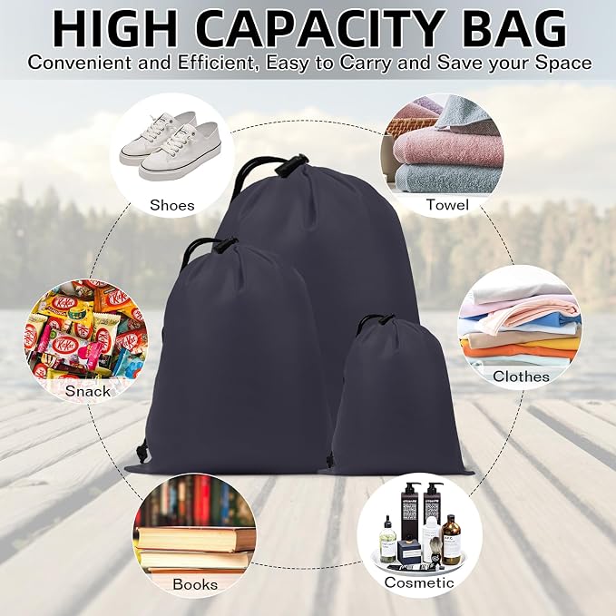 iMucci Upgrade Drawstring Bag Sack Nylon Bag Ditty Bag for Gym Traveling, Hiking, Yoga, Shopping