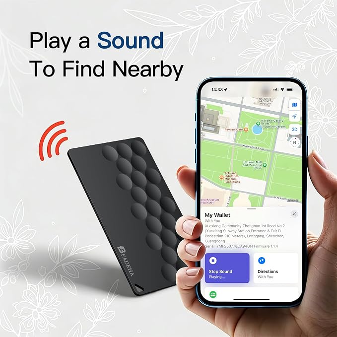 2026 Apple MFi Certified Wallet Tracker Smart Card for Find My | Ultra Thin Air Tracker Tag for Travel, 5 Years+ Staying Power, IP69 Waterproof, Key Finder & Item Locator for Bags, Passport
