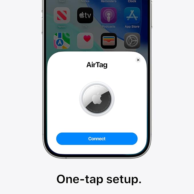 Apple AirTag (2nd Generation) - 4 Pack: Tracker for Keychain, Wallet, and More; Locator with Sound; Simple One-Tap Setup with iPhone or iPad; Key Finder with up to 1.5X Precision Finding Range*