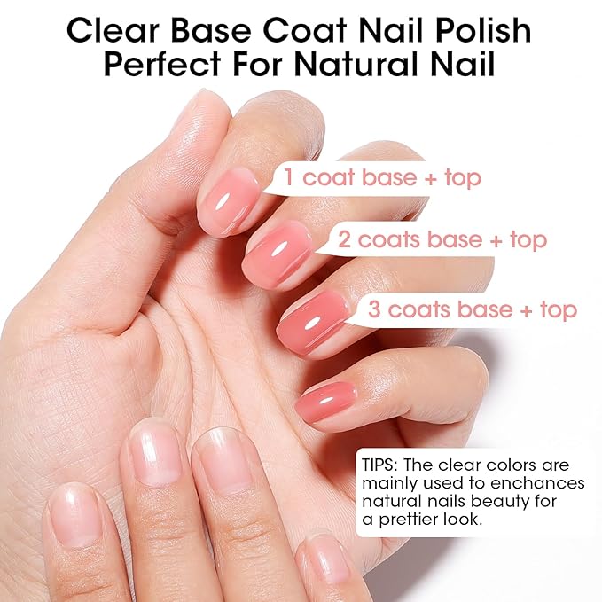 GELLEN 4-In-1 Illuminating Nail Concealer Base Coat Polish Dusty Rose Pink, Sheer Nail Strengthener Ridge Filler for Nails, Calcium Formula Smoothes Strengthens Nails, Quick Dry, Hema Free, Non-toxic