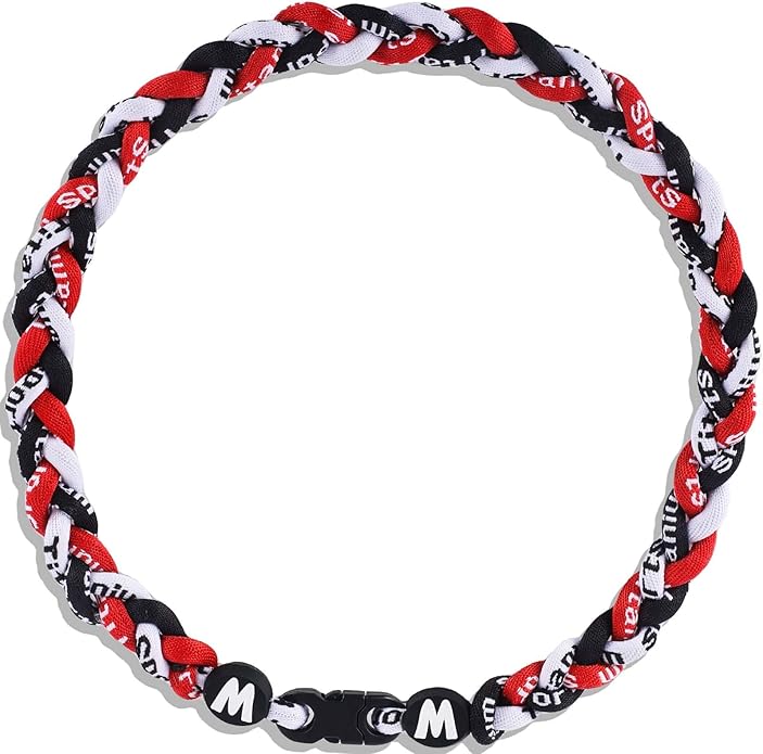 Premium 18inch Baseball Necklace w/Nylon Tri-Braided Rope Tornado Design