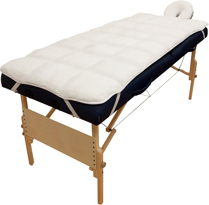 Body Linen 8 Pack - Abundance Deluxe Quilted Fleece Massage Table Pad Set. Includes Face Cradle Cover & Table Pad. Microfiber Fleece is Lint Free, Super Soft & Cushy