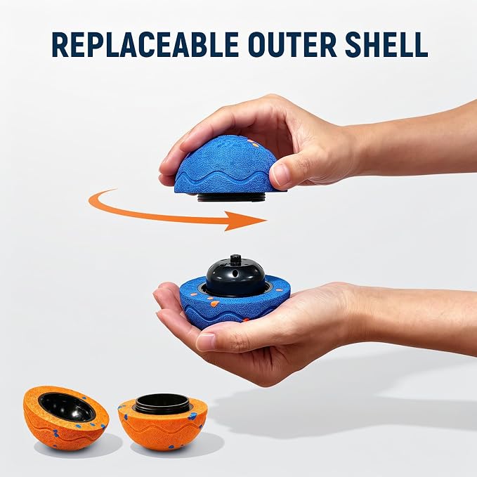 Interactive Dog Ball Toys - Automatic Moving, Bouncing Chew Toys, Wicked Balls with 3 Modes, E-TPU Vibrating Dog Ball for Small/Medium/Large Dogs, Birthday Gifts for Dogs(Blue)