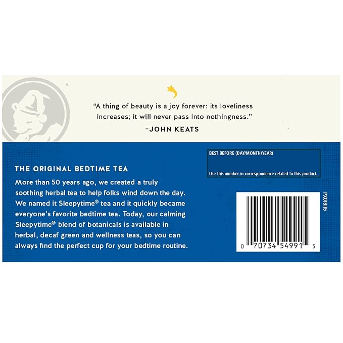 Celestial Seasonings Sleepytime Biotin Beauty Rest Tea, 18 Tea Bags Box