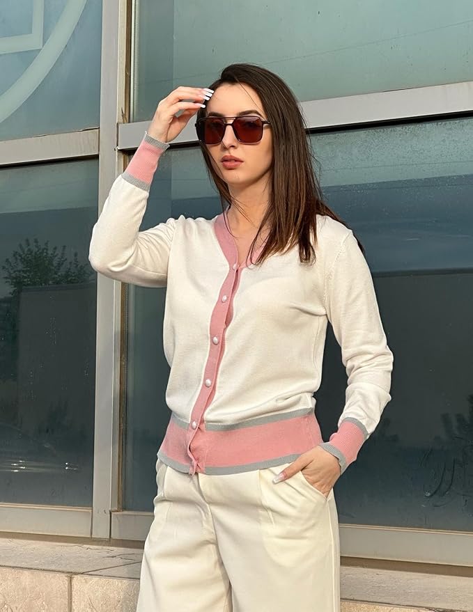 GRACE KARIN Cardigan Sweaters for Women Lightweight Long Sleeve Cropped Cardigan Summer Fall Fashion Clothing Outfits Shrug