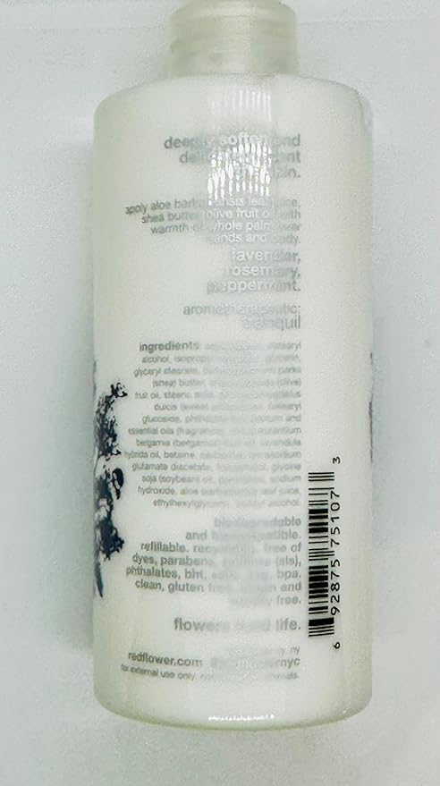 Red Flower French Lavender Body Care Duo: Purifying Body Wash & Softening Lotion for Hydrated, Smooth, and Nourished Skin