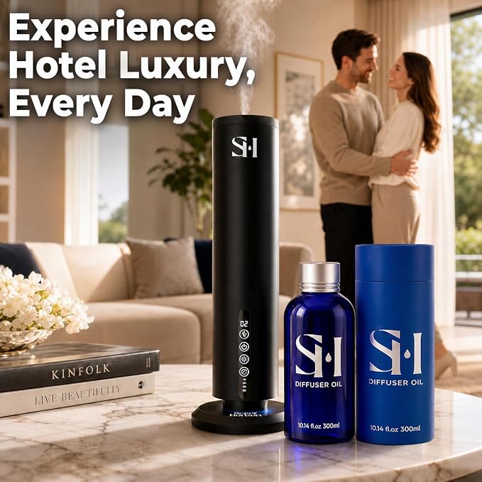 Inspired by 5-Star Hotel Rio de Janeiro RJ03 Hotel Scent Diffuser Oil | 2 Pack of 10.14 Fl Oz (300ml) - Waterless Diffuser Oil Refill & Highly Concentrated Fragrance Oil, Diffuser Oil Scents Luxury