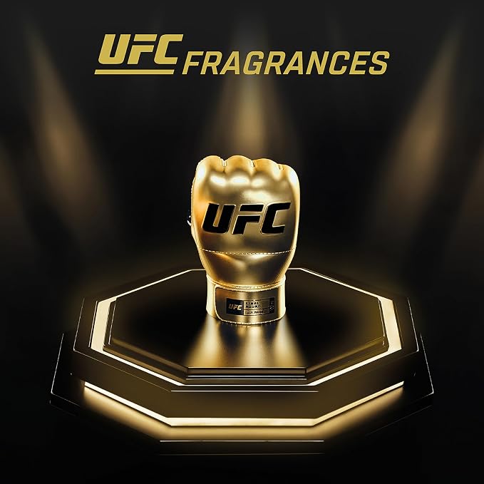 UFC Final Round - Cologne for Men - Amber, Leather, Vanilla Perfume for Men with Saffron and Sandalwood Notes - Bold, Long Lasting Scent - 3.4 oz