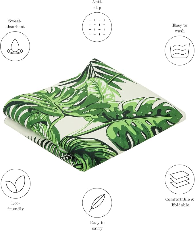 Foldable Yoga Mat, Non-slip Suede Fitness Mat With Carry Bag for Hot Yoga, Exercise, Pilates, 1.5mm Thick Lightweight Exercise Yoga Mat for Women