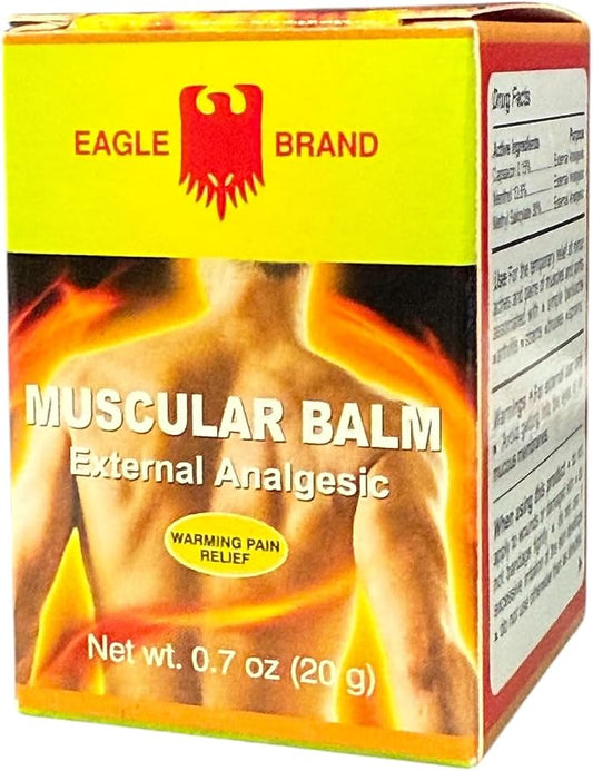1 Pack - Yellow Muscular Balm - Dua Cu La Vang Xoa Bop Co Bap Con O - 20g per Jar - Product of Indonesia