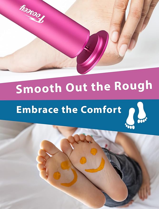 Electric Foot File Tool - Callus Remover for Feet, Professional Pedicure Machine with 60pcs Sandpaper Discs, Adjustable Speed Foot Files for Deadskin, Dry and Cracked Feet