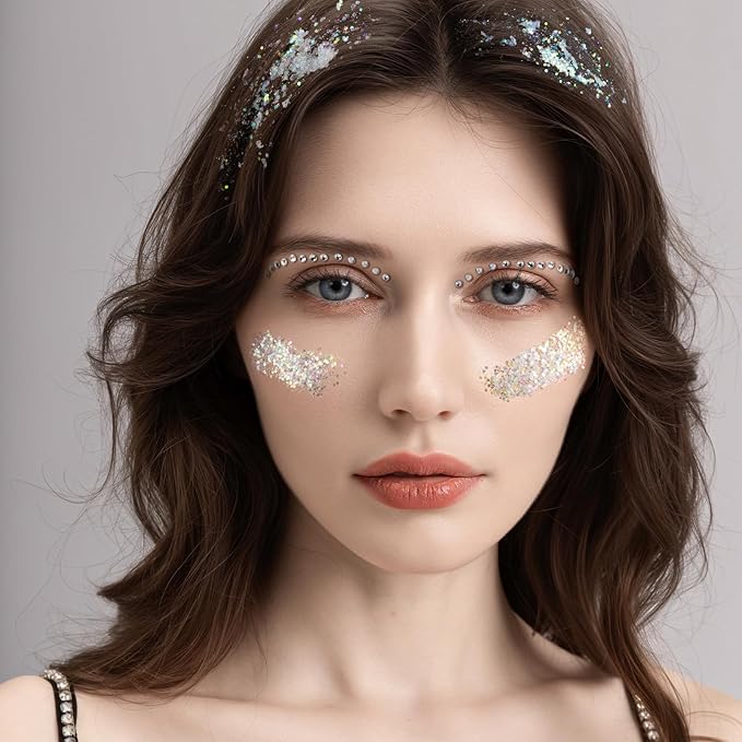 YGDZ Mermaid Hair Accessories, Starfish Hair Clips, Seashell Hair Clip, Face Body Glitter, Face Gems, for Mermaid Costume Women, Halloween Mermaid Outfit