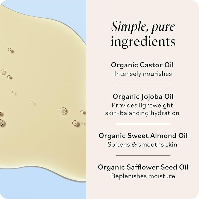 Sky Organics - Organic Light Golden Castor Oil (6 fl oz/177 mL) Conditions Hair, Skin, Brows, Scalp - Castor Oil Organic - Jojoba, Safflower Seed, Sweet Almond - Vegan, Cruelty Free, Beauty, Hair Care